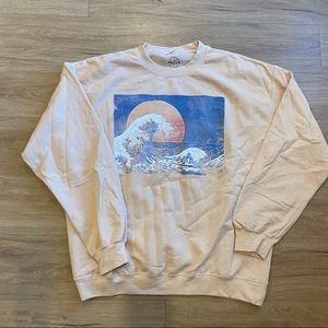 PacSun great wave crew neck hoodie